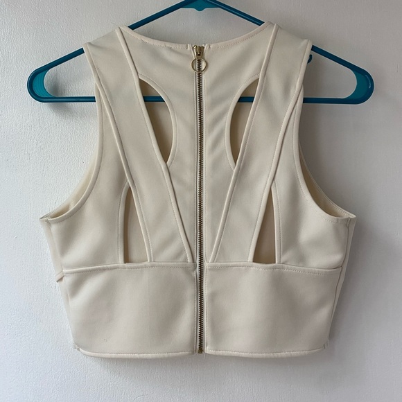 Express Cropped Cut Out Back Tank - Picture 2 of 3